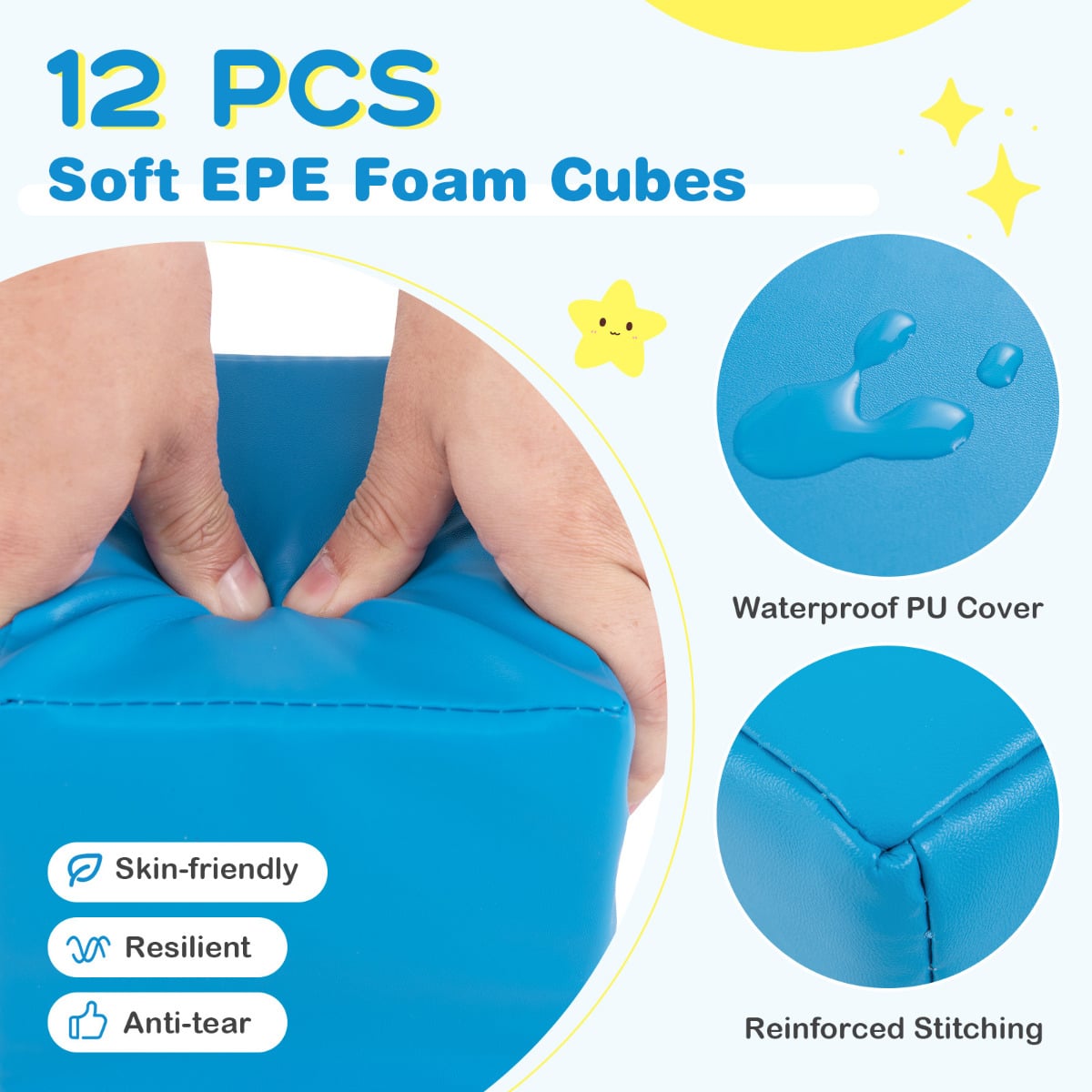 12 PCS Foam Building Blocks 5.5