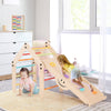 2-Piece Wooden Montessori Climbing Toys with DIY Climber and Seesaw