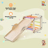 2-Piece Wooden Montessori Climbing Toys with DIY Climber and Seesaw