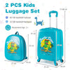 2 Pieces Kid Luggage Set with 4 Spinner Wheels and Telescopic Handle-Blue
