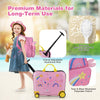 2 Pieces Kids Luggage Set with Spinner Wheels and Anti-Lose Rope-Light Pink