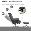 HOMCOM Velvet-Feel Recliner Chair and Ottoman - Dark Grey