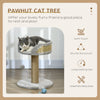 PawHut Cat Tree Tower with Scratching Posts, Grey