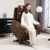 HOMCOM Power Lift Recliner Chair for Elderly, Overstuffed Faux Leather Riser and Reclining Chair with USB A+C Ports, Recliner Armchair for Living Room, Brown
