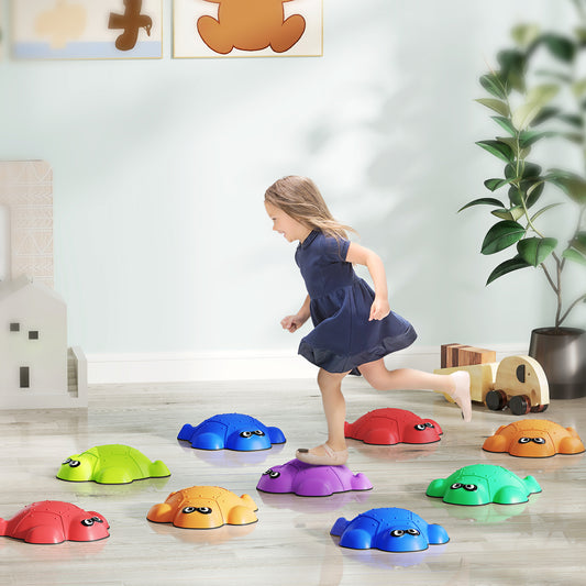 AIYAPLAY 9-Piece Balance Stepping Stones with Non-Slip Edge in Multi Colour