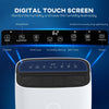 HOMCOM 20L/Day Portable Dehumidifier for Home, with LED Screen, Sleep Mode, 24H Timer, 4L Water Tank, Electric Air Dehumidifier for Damp Laundry Bedroom Basement
