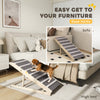 PawHut Dog Ramp for Couch, Adjustable Folding Pet Ramp, 4 Adjustable Height Dog Climbing Ladder, 35/43/47/50 cm Height