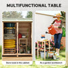 Outsunny 140 x 75 Fir Wood Garden Shed, with Asphalt Roof - Natural