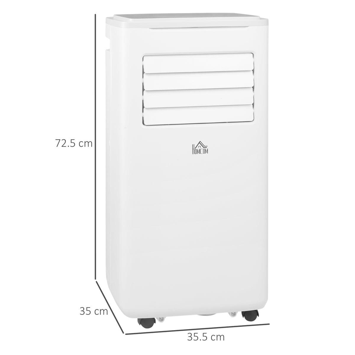 HOMCOM 9000 BTU Portable Air Conditioner in Cream White