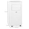 HOMCOM 9000 BTU Portable Air Conditioner, Smart Home WiFi Compatible, 4 in 1 Air Conditioning Unit, Dehumidifier, Fan with Remote, 24H Timer, Window Venting Kit, 20mÂ², R290, A Energy Efficiency