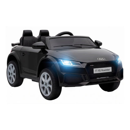 AIYAPLAY 12V Audi TT RS Licensed Electric Car, Electric Ride On Toy with Remote Control, Dual Motors, 4-Wheel Suspension, Black