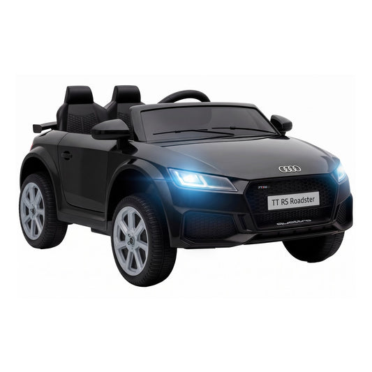 AIYAPLAY 12V Audi TT RS Licensed Electric Car, Electric Ride On Toy with Remote Control, Dual Motors, 4-Wheel Suspension, Black