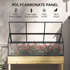 Outsunny 60 x 120cm Raised Garden Bed with Wooden Base - Natural