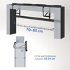 SPORTNOW Pull-Up Bar, No-Drilling Chin-Up Bar, Push-Up Stand with Resistance Bands, Padded Handles for Home Gym Exercise