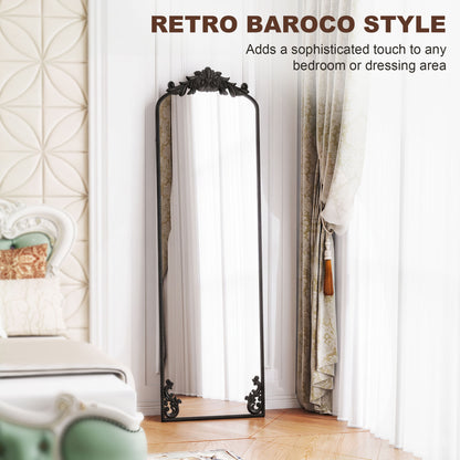 HOMCOM Floor Mirror in Black