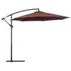 Outsunny Î¦3m Hanging Umbrella Parasol-Coffee