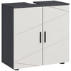 kleankin Under Sink Bathroom Cabinet, Bathroom Vanity Unit, Basin Storage Cupboard with Double Doors and Shelf, 10W x 20Dcm 