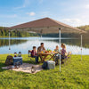 3.5 x 3.5 M Pop up Canopy Tent with UPF50+ Sun-Protective Top and Carry Bag-Brown
