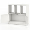 3-Cube Bookcase 3-Tier Bookshelf with Cabinet Modern Book Shelf-White