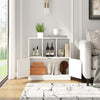 3-Cube Bookcase 3-Tier Bookshelf with Cabinet Modern Book Shelf-White
