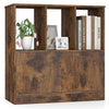 3-Cube Bookcase 3-Tier Bookshelf with Cabinet Modern Book Shelf for Small Space-Rustic Brown