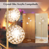 3-Globe Floor Lamp with Foot Switch and 3 E27 Bulb Bases-Golden