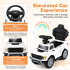 3-In-1 Push Car for Toddlers Licensed Ford with LED Headlights-White
