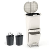 3-Layer Sorting Trash Bin with 2 Removable Buckets-Beige