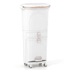 3-Layer Sorting Trash Bin with 2 Removable Buckets-White