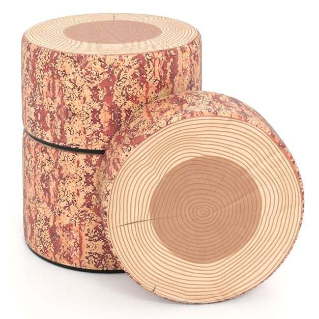 3 PCS Tree Stump Stool Set and Kids Tree Bookshelf Bundle