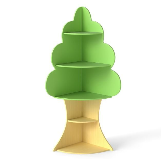 3 PCS Tree Stump Stool Set and Kids Tree Bookshelf Bundle