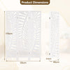 3-Panel Room Divider 170 cm Freestanding Privacy Screen with Natural Paulownia Wood Frame-White