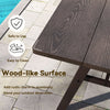 3-Person Outdoor Bench Set of 2 with 360 kg Bearing Capacity-Dark Brown