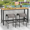 3-Piece Patio Dining Set for Lawn Yard Poolside Garden