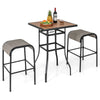 3-Piece Patio Dining Set for Lawn Yard Poolside Garden
