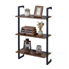 3-Tier Floating Shelf Wall Hanging Display Storage Rack for Living Room-Rustic Brown