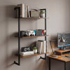 3-Tier Floating Shelf Wall Hanging Display Storage Rack for Living Room-Rustic Brown