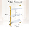3-Tier Floating Shelf Wall Hanging Display Storage Rack for Living Room-White