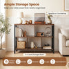3-Tier Industrial Storage Organizer with 5 Cubes and Metal Frame-Rustic Brown