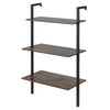 3-Tier Wall Mounted Shelves for Living Room Home Office-Rustic Brown