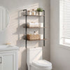 3-Tier Wall Mounted Shelves for Living Room Home Office-Rustic Brown