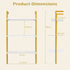 3-Tier Wall Mounted Shelves for Living Room Home Office-White