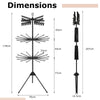 3-Tier Folding Clothes Drying Rack Tripod Laundry Drying Rack-Black