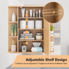 3-Tier Mirrored Wall Mounted Bathroom Cabinet-Natural