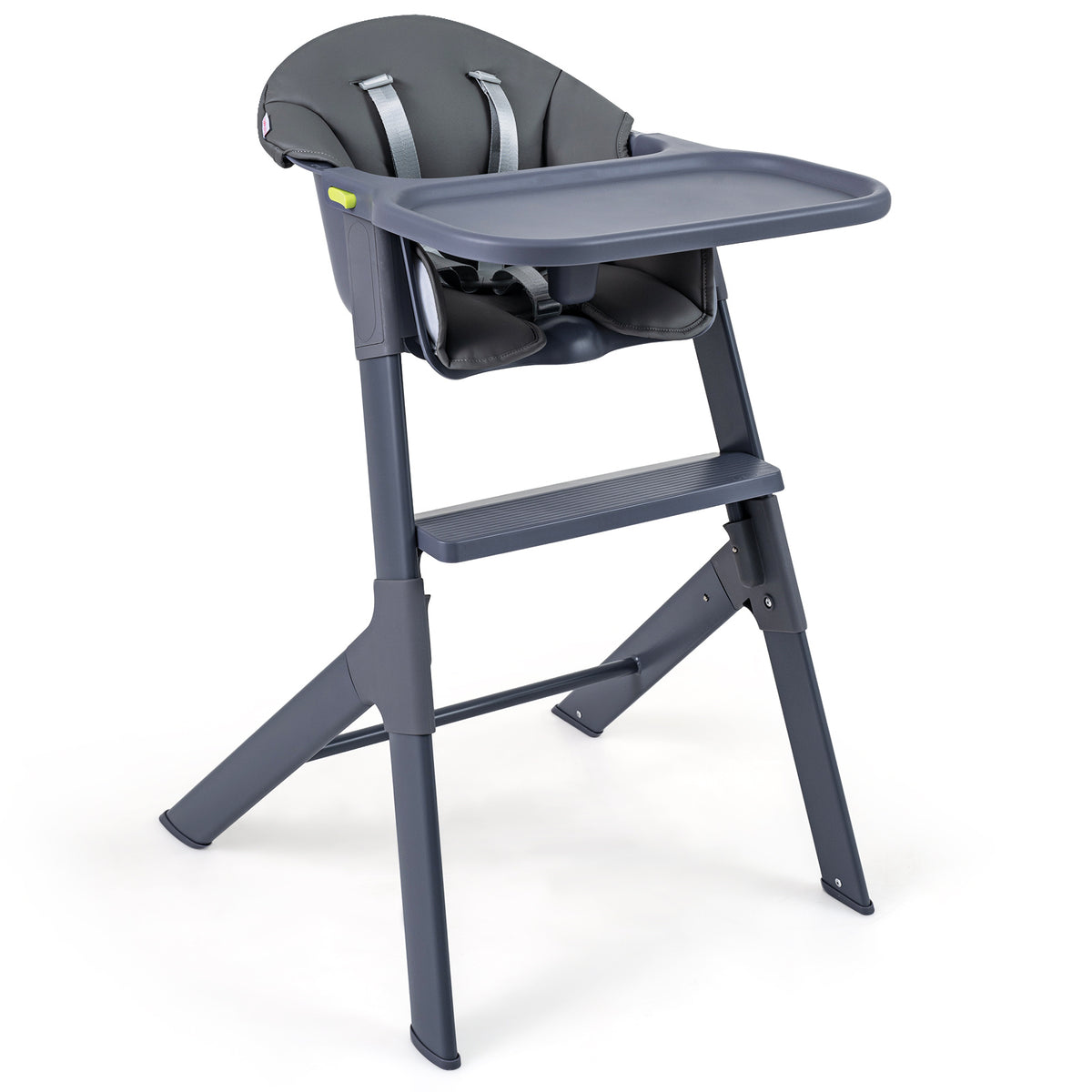 3-in-1 Baby High Chair with Detachable Tray & Safety Belt for 6-36 Months-Grey