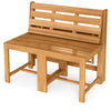 3-in-1 Convertible Bench with 2 Built-in Chairs for Patio