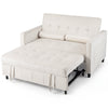 3-in-1 Convertible Sleeper Sofa Bed Pull Out Couch Bed-Beige