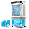 3-in-1 Evaporative Air Cooler with 20L Water Tank and 3 Speeds-White