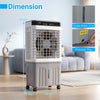 3-in-1 Evaporative Air Cooler with 20L Water Tank and 3 Speeds-White