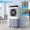 3-in-1 Evaporative Air Cooler with 27L Water Tank and 3 Speeds-White